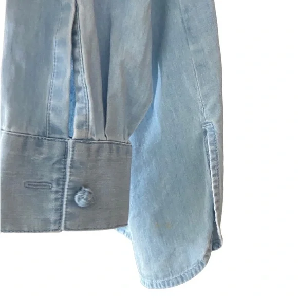 J Jill Denim Button Down Size Medium Petite - Picture 3 of 8